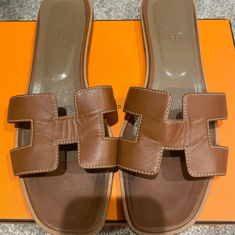 Hermes Leather Sandals